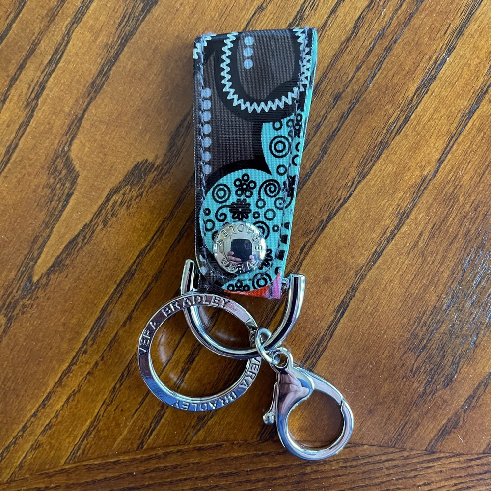 Vera Bradley Loop Keychain in Flower Shower NWOT